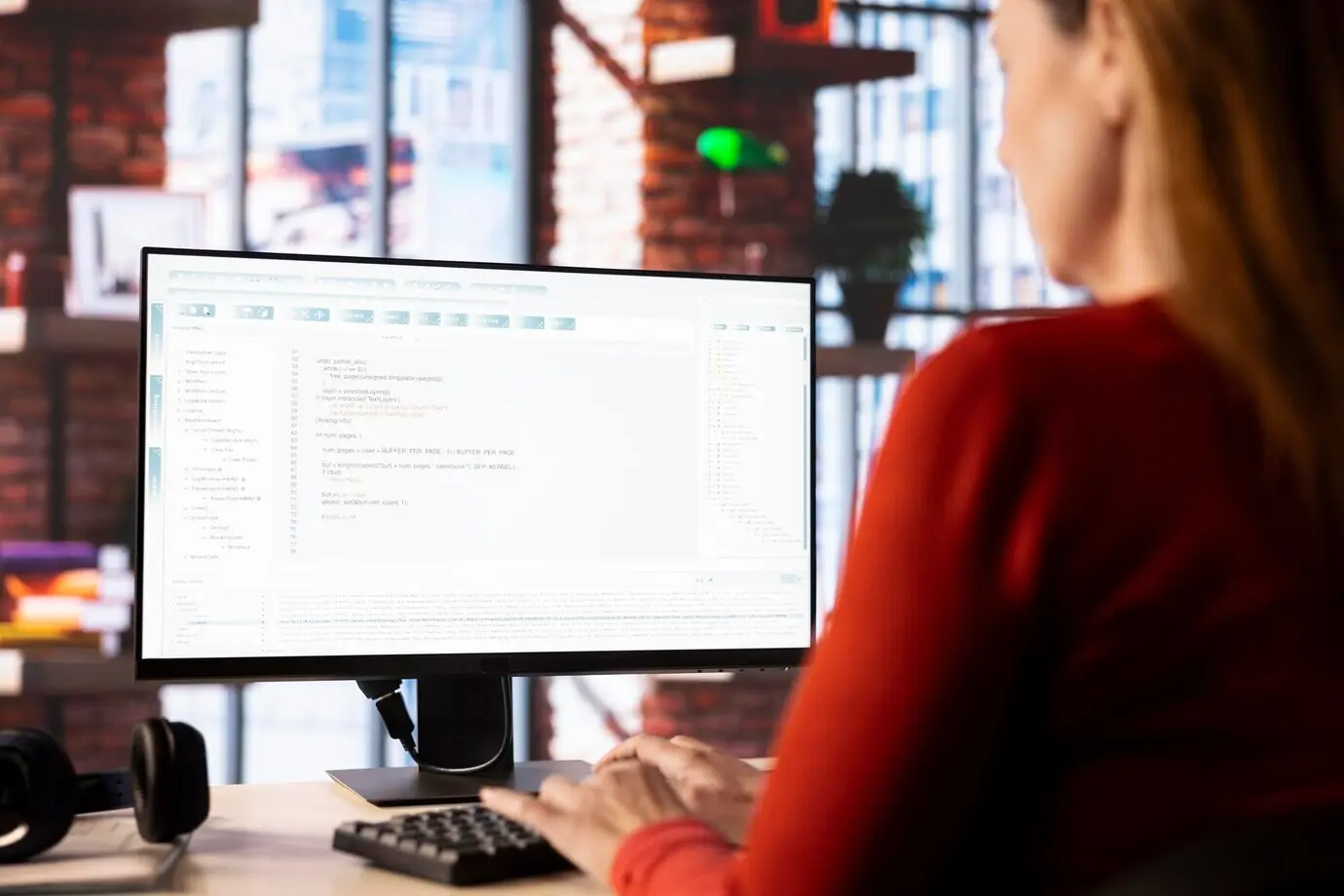 Фрилансер пользуется виртуальным помощником на базе искусственного интеллекта для поиска решений.